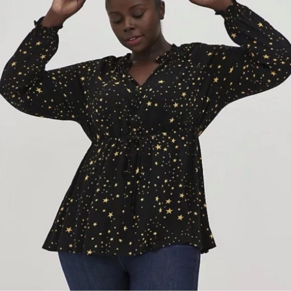Torrid‎ - Star Print Plus Size Blouse